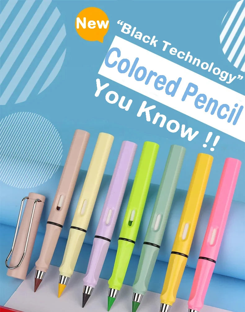 Eternal Pencil 12 Colors Unlimited Writing