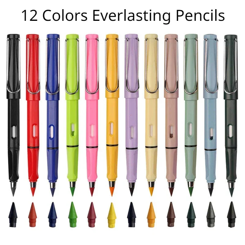 Eternal Pencil 12 Colors Unlimited Writing