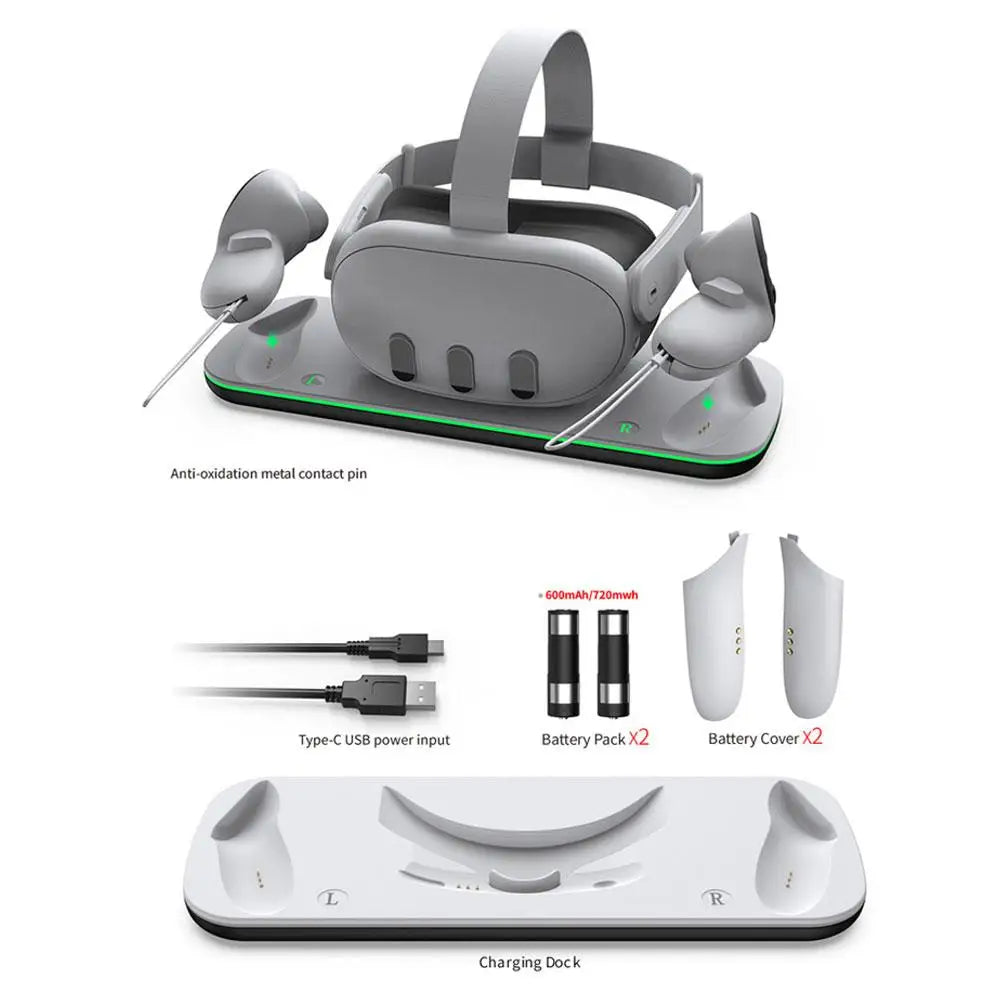 Meta Quest 3 VR Headset & Controller Charging Dock