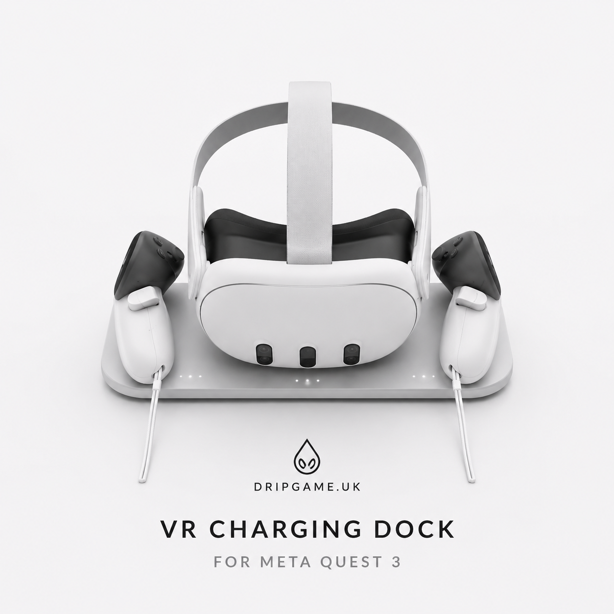 Base de carga para control y auriculares de realidad virtual Meta Quest 3